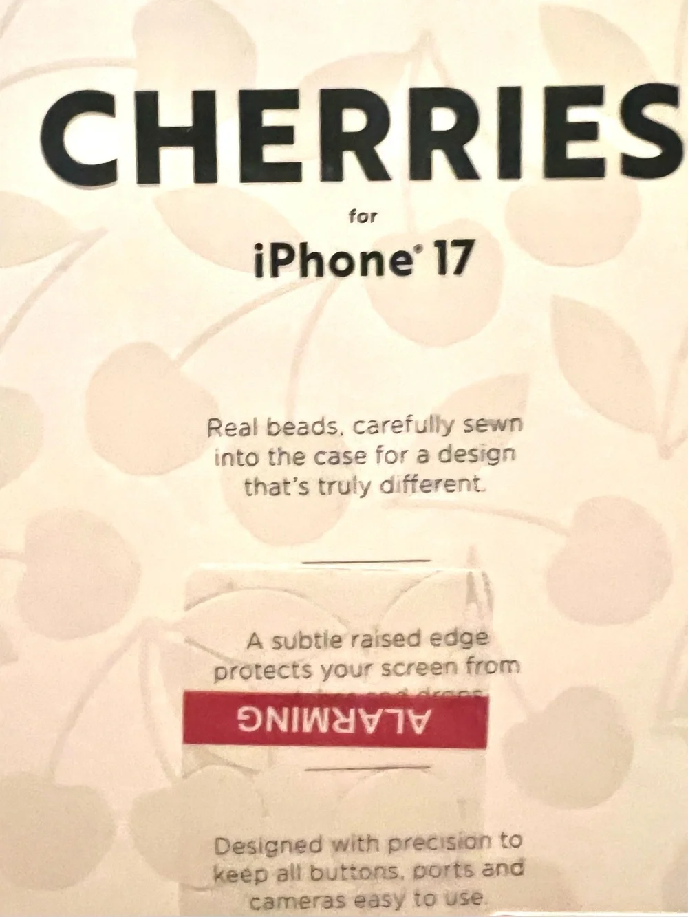 NEW CHERRIES Jeweled Beaded iPhone 17 Cover Bling MVMT Limited edition.